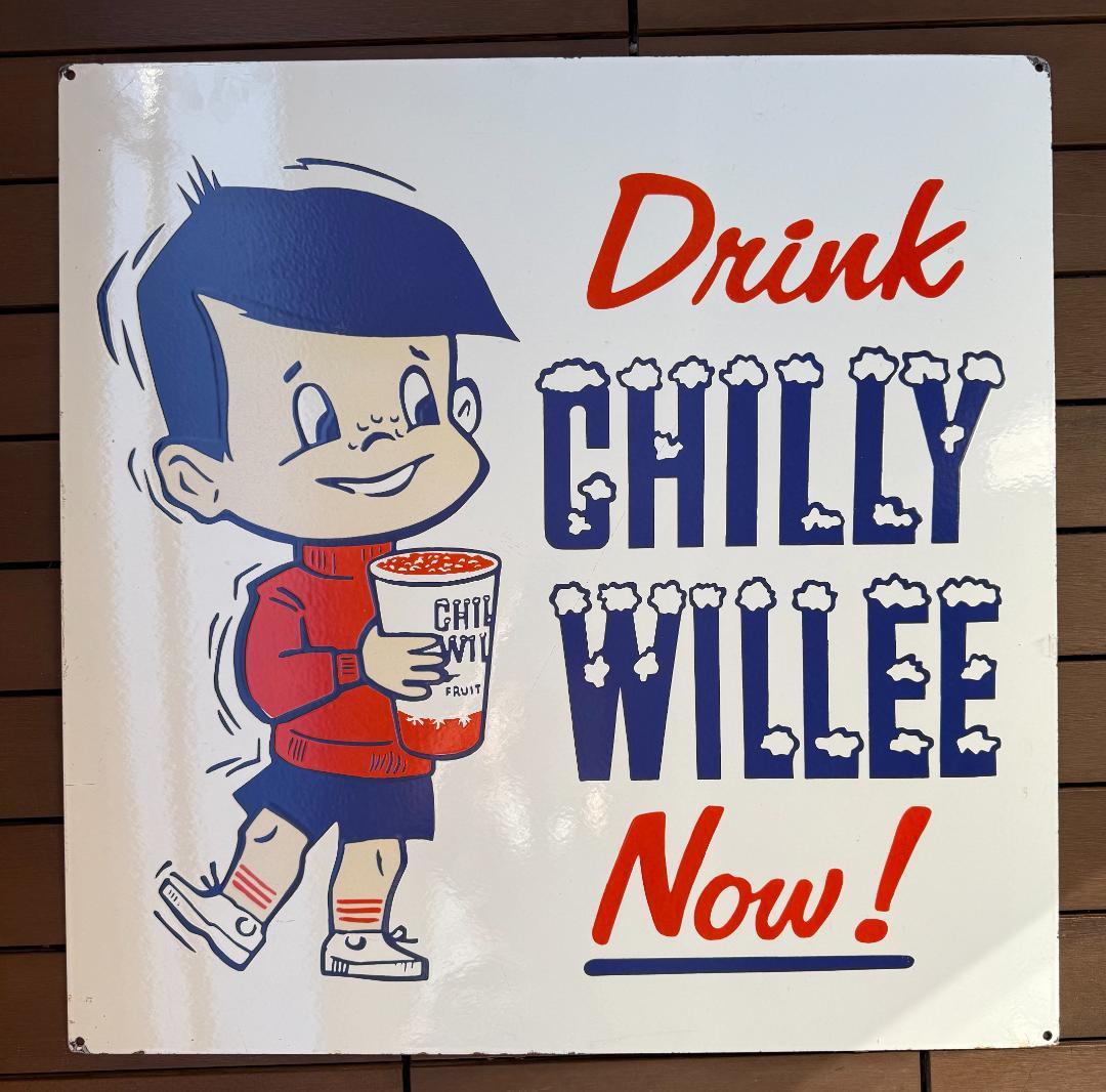 チリー・ウィリー看板 CHILLY WILLIE ビンテージ 76cm