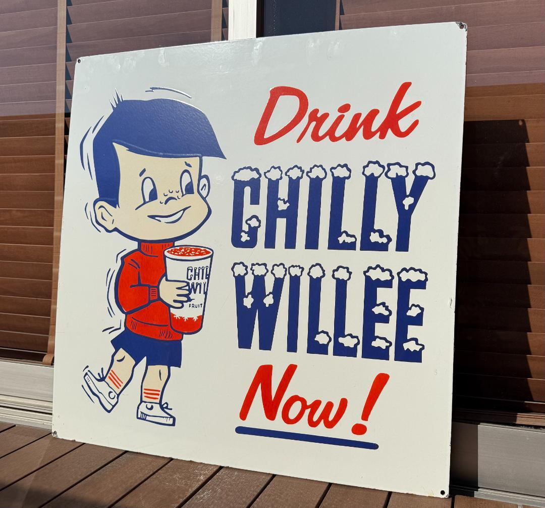 チリー・ウィリー看板 CHILLY WILLIE ビンテージ 76cm