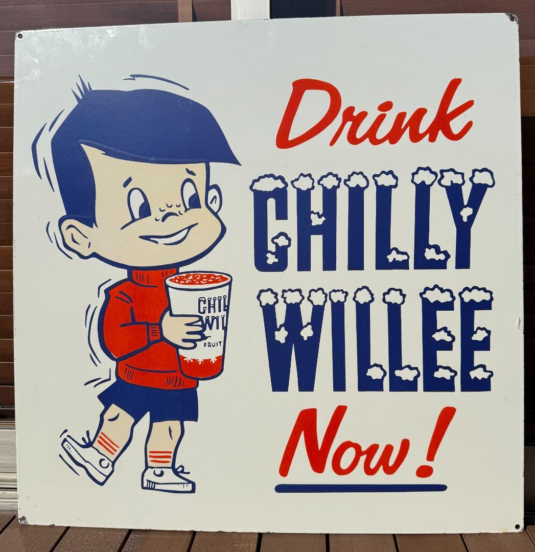 チリー・ウィリー看板 CHILLY WILLIE ビンテージ 76cm