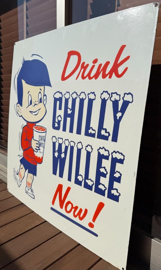 チリー・ウィリー看板 CHILLY WILLIE ビンテージ 76cm