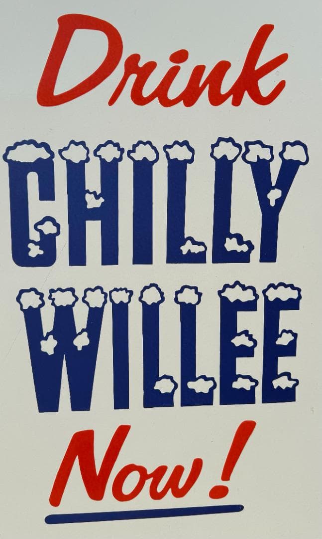 チリー・ウィリー看板 CHILLY WILLIE ビンテージ 76cm