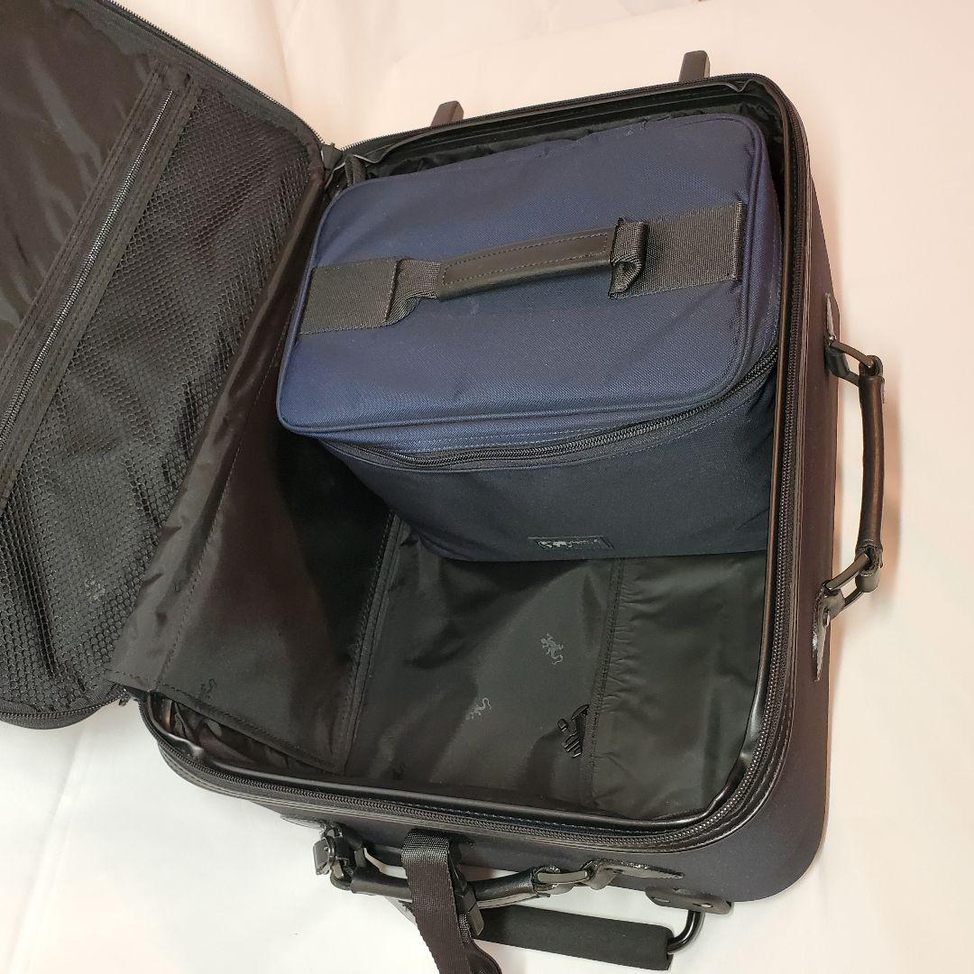 agnes b. ネイビー キャリーケース　鍵付き　サザビー　ポーチ付き