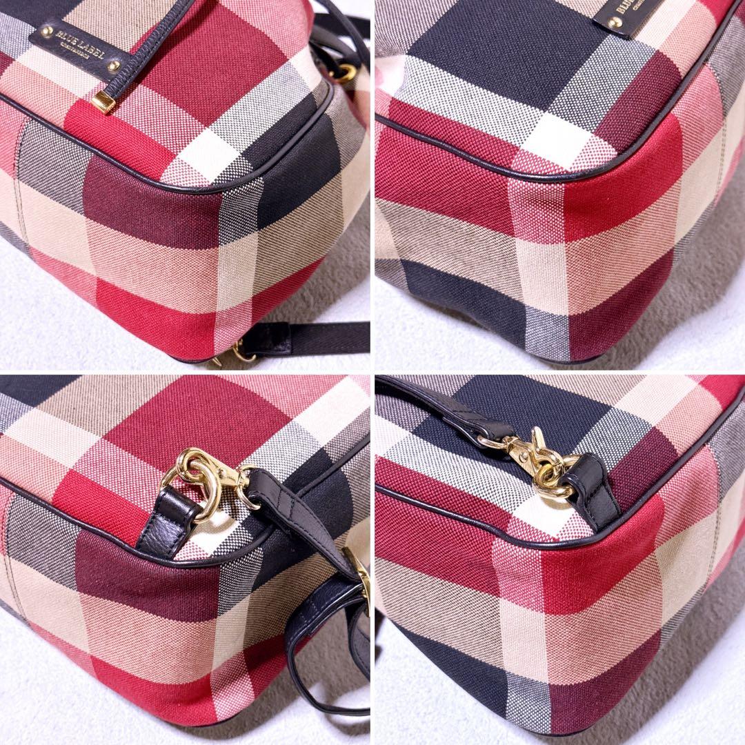 極美品】クレストブリッジチェックキャンバスコロンバッグ 3way レディース