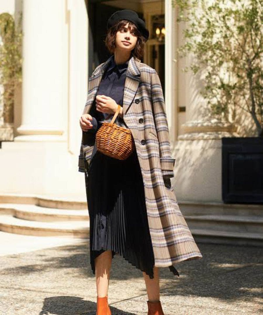 The Virginia チェック柄ロングコート - メルカリ