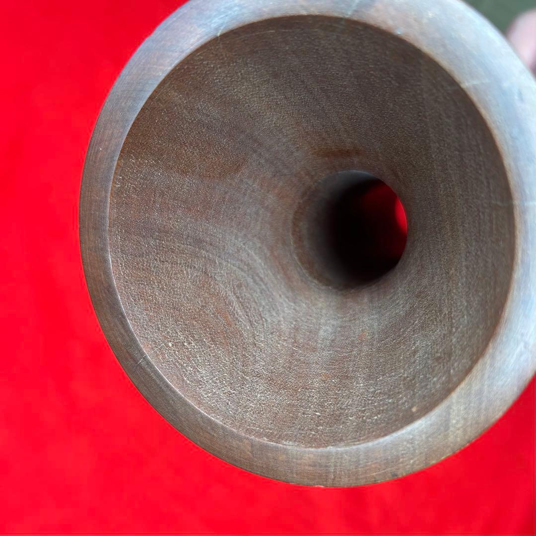 和楽器　小鼓　胴　蒔絵　鶴