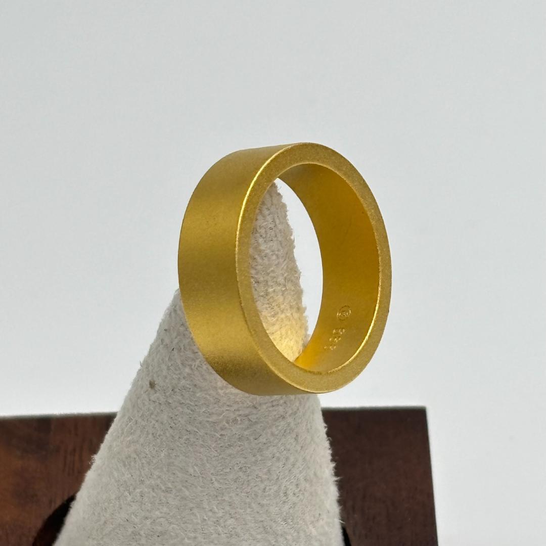 遺品整理 999刻印入りゴールド マット仕上げ リング 7.5g