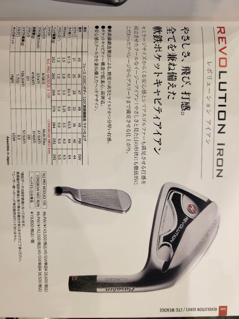 DOCUS REVOLUTION アイアンセット#6i～G