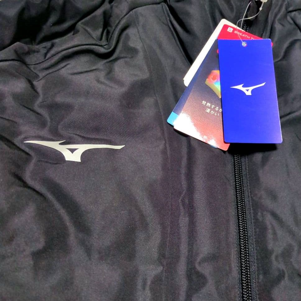 ミズノ【新品未使用】ベンチコート 中綿ブレス サーモミドル丈コート　黒　2XL