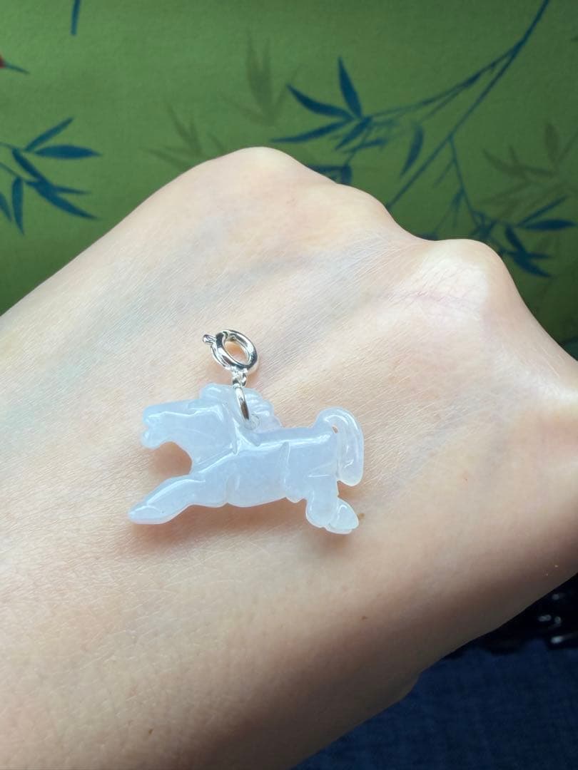 買得品❣️天然A貨翡翠　魅力的な藍水翡翠ブレスレット