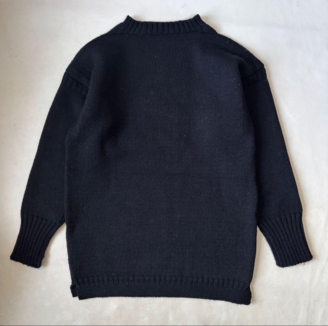 イギリス製 Le Tricoteur ウール ガンジーセーター ブラック - メルカリ