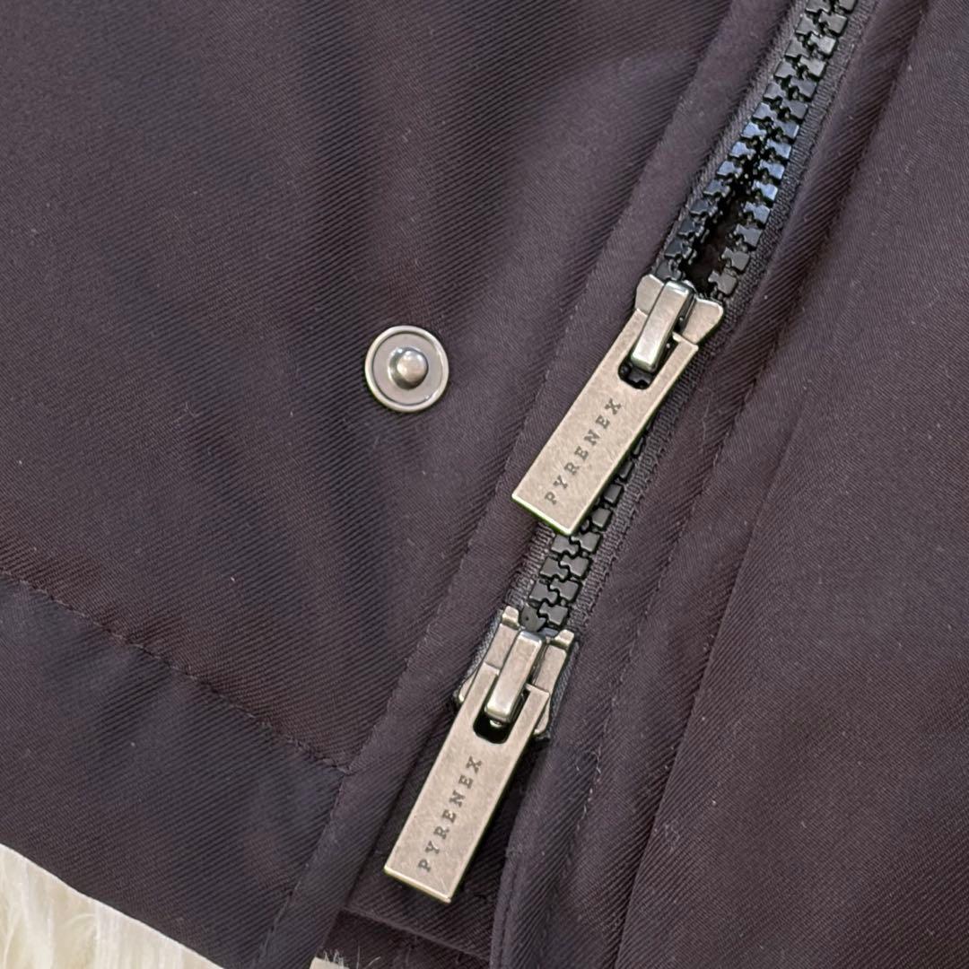 【極美品】ピレネックス アヌシー ダウンコート フランス製ダウン ファー 黒S