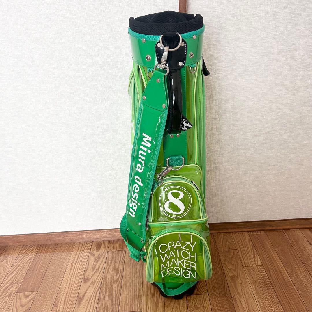 フランク三浦。Miura design グリーン　ゴルフバッグ