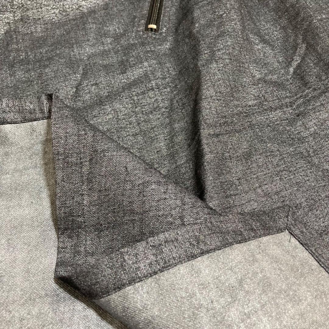 15676✨新品✨エンポリオアルマーニ デニム調 ジップ ラメ ポンチョ