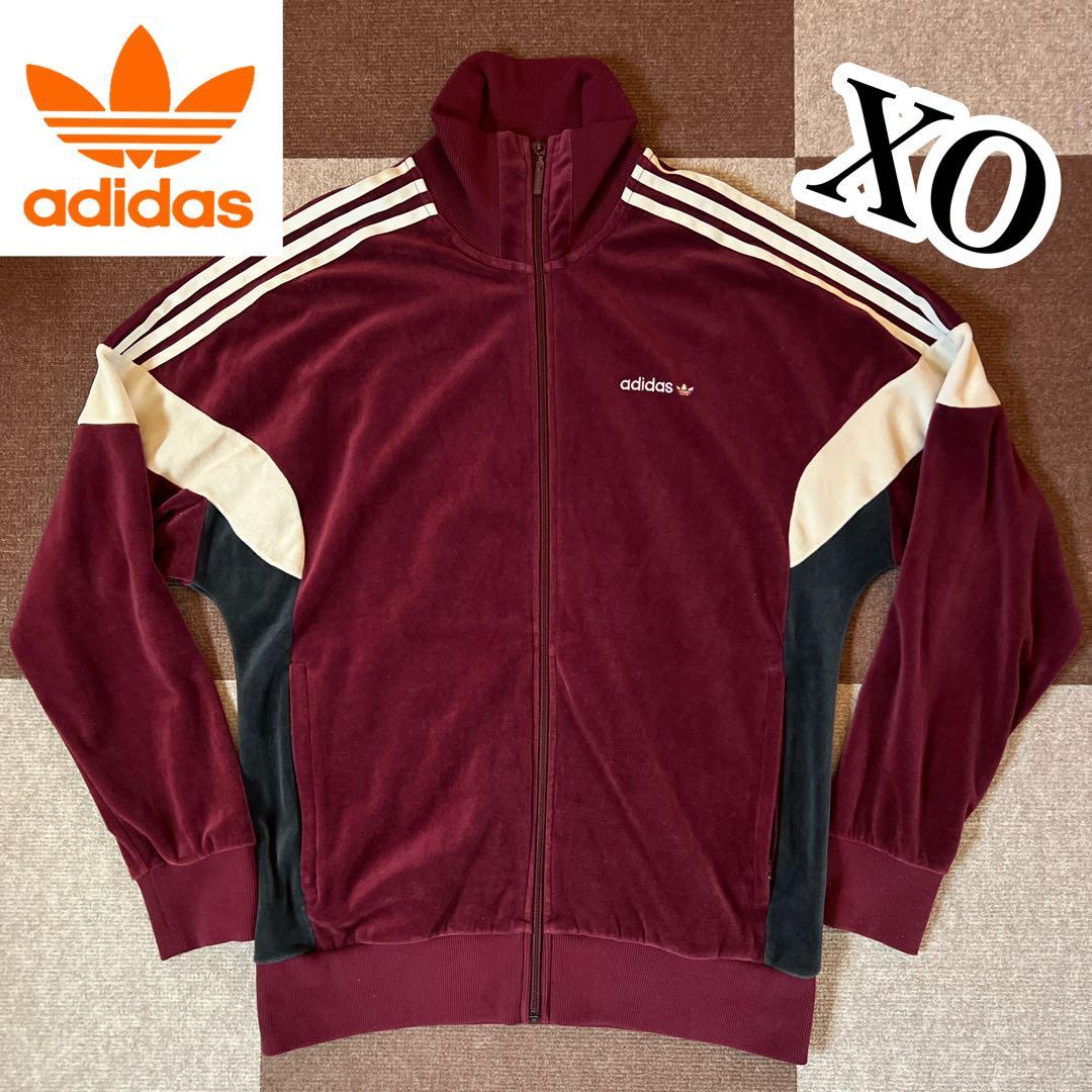 adidas アディダス ベロアジャージ トラックジャケット XO ボルドー