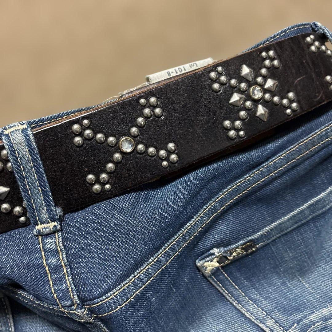 34inch HTC ANOTHER HEAVEN レザー　スタッズベルト　黒