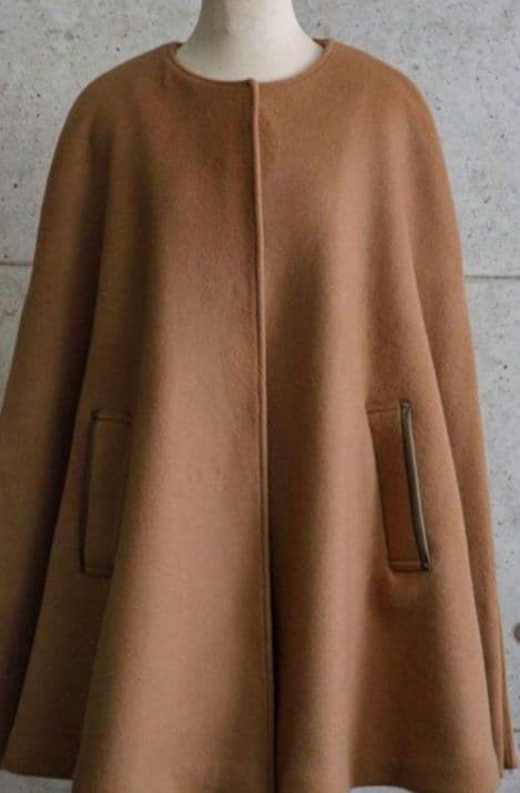 クリーニング済】anplegant アンプレガント☆ ポンチョコート キャメル