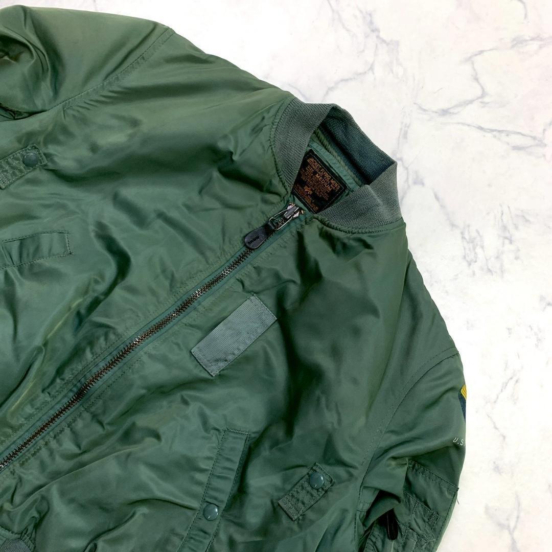 50s 復刻★ USA製 アルファ MA-1 セージグリーン M　D761