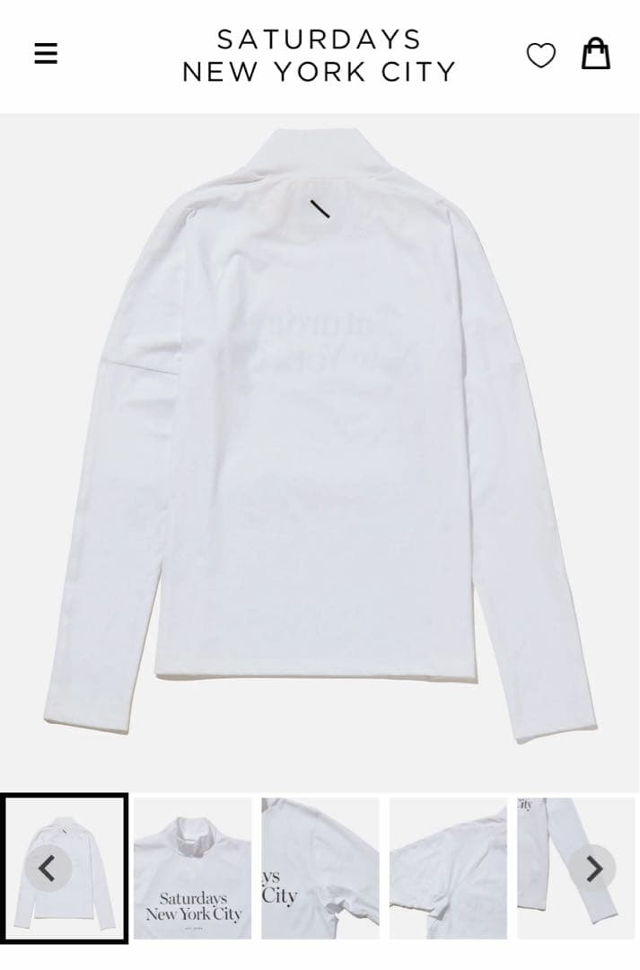 新品 Saturdays NYC ゴルフ モックネック シャツ Mサイズ