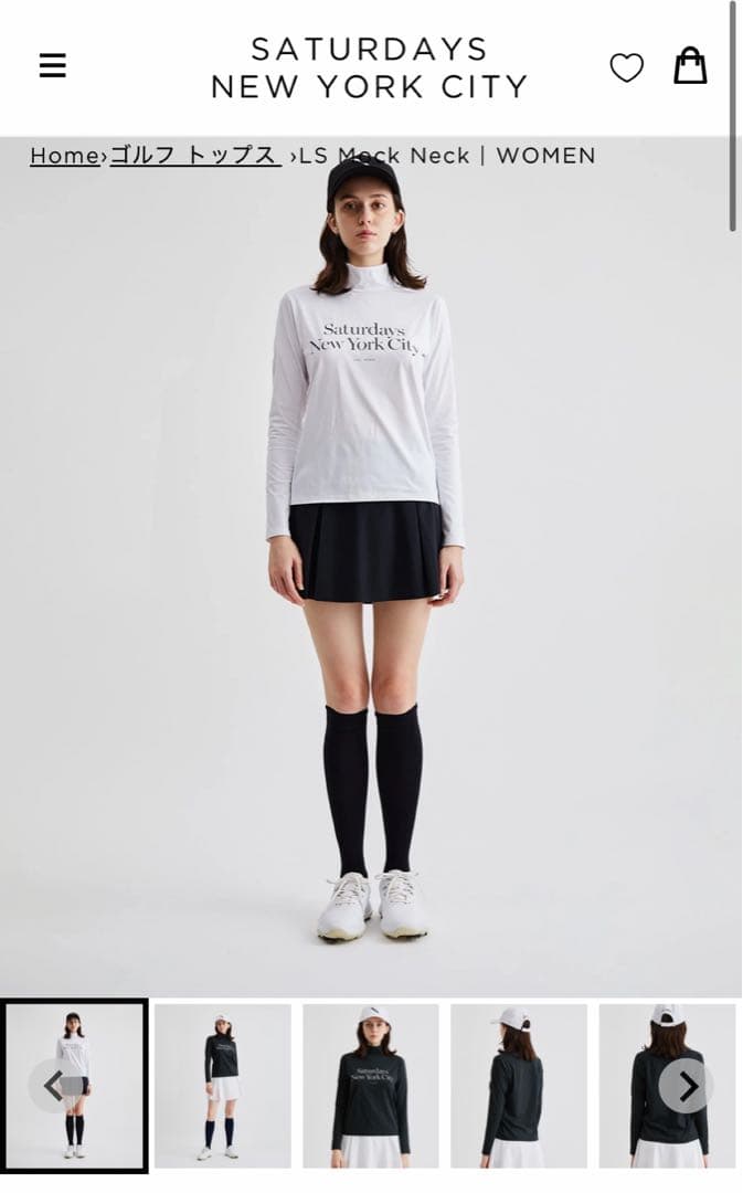 新品 Saturdays NYC ゴルフ モックネック シャツ Mサイズ