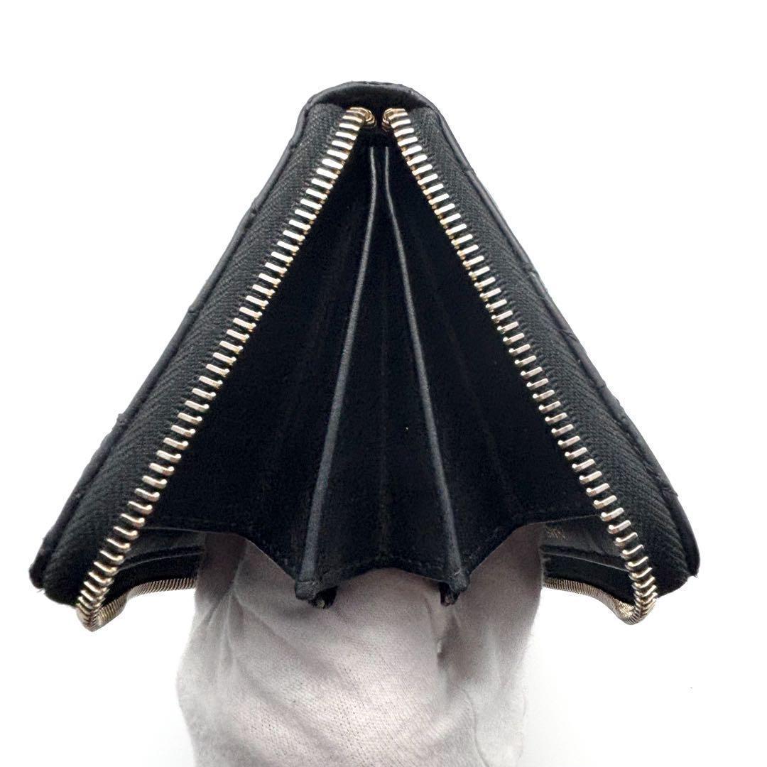 【超極美品✨】シャネル 長財布 カメリア No.5 ラウンドジップ 黒