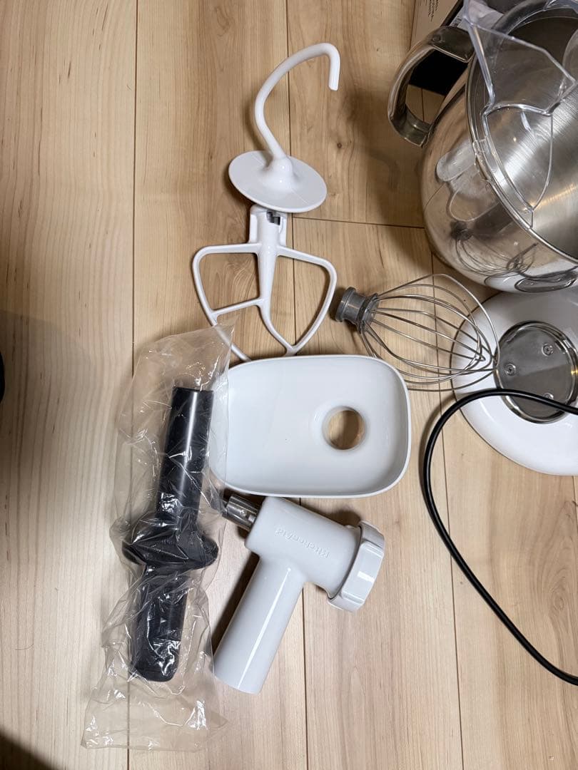 KitchenAid Artisan 4.8L ホワイト 付属品付き