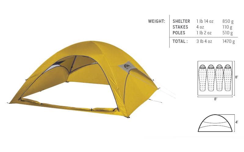 希少・廃盤・未使用品Golite Utopia 4 軽量シェルター＋専用フロア