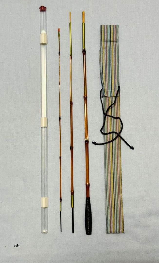 品川和竿やす製作の全竹タナゴ・小鮒竿 三本継