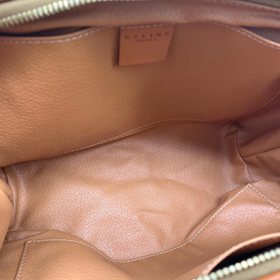 【極美品】セリーヌ　マカダム柄　ポーチ　PVC レザー　ヴィンテージ　ロゴ刻印