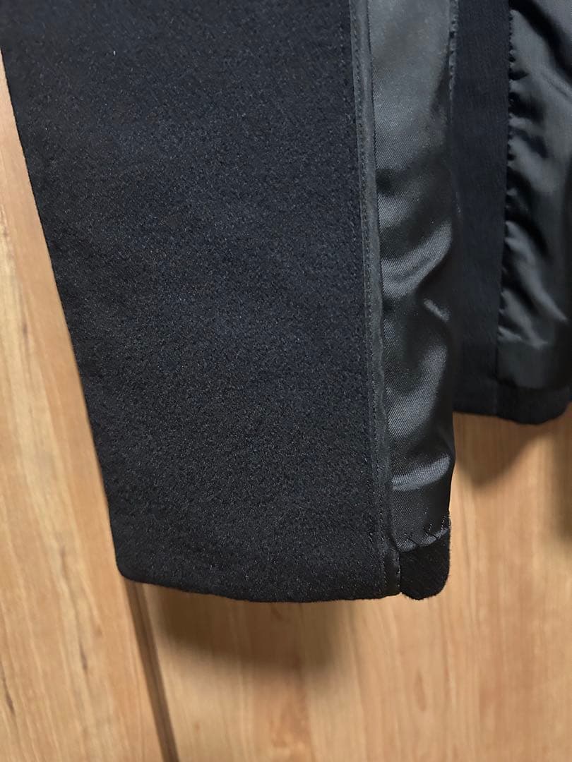 ニューヨーカー　ステンカラー　黒　A7 カシミア100