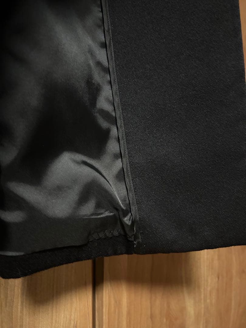 ニューヨーカー　ステンカラー　黒　A7 カシミア100