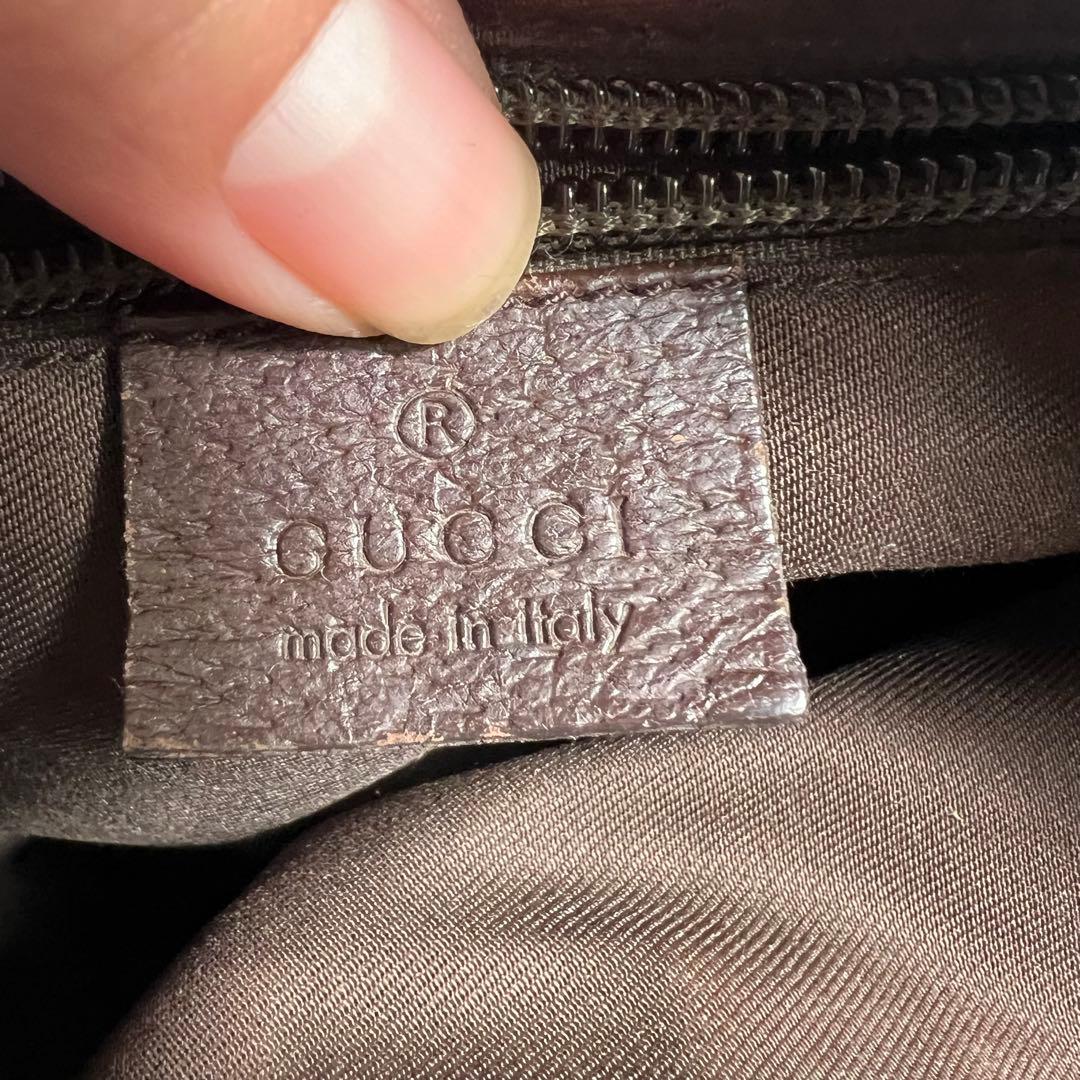 GUCCI グッチ シェリーライン ショルダーバッグ ハーフムーン型 GG柄