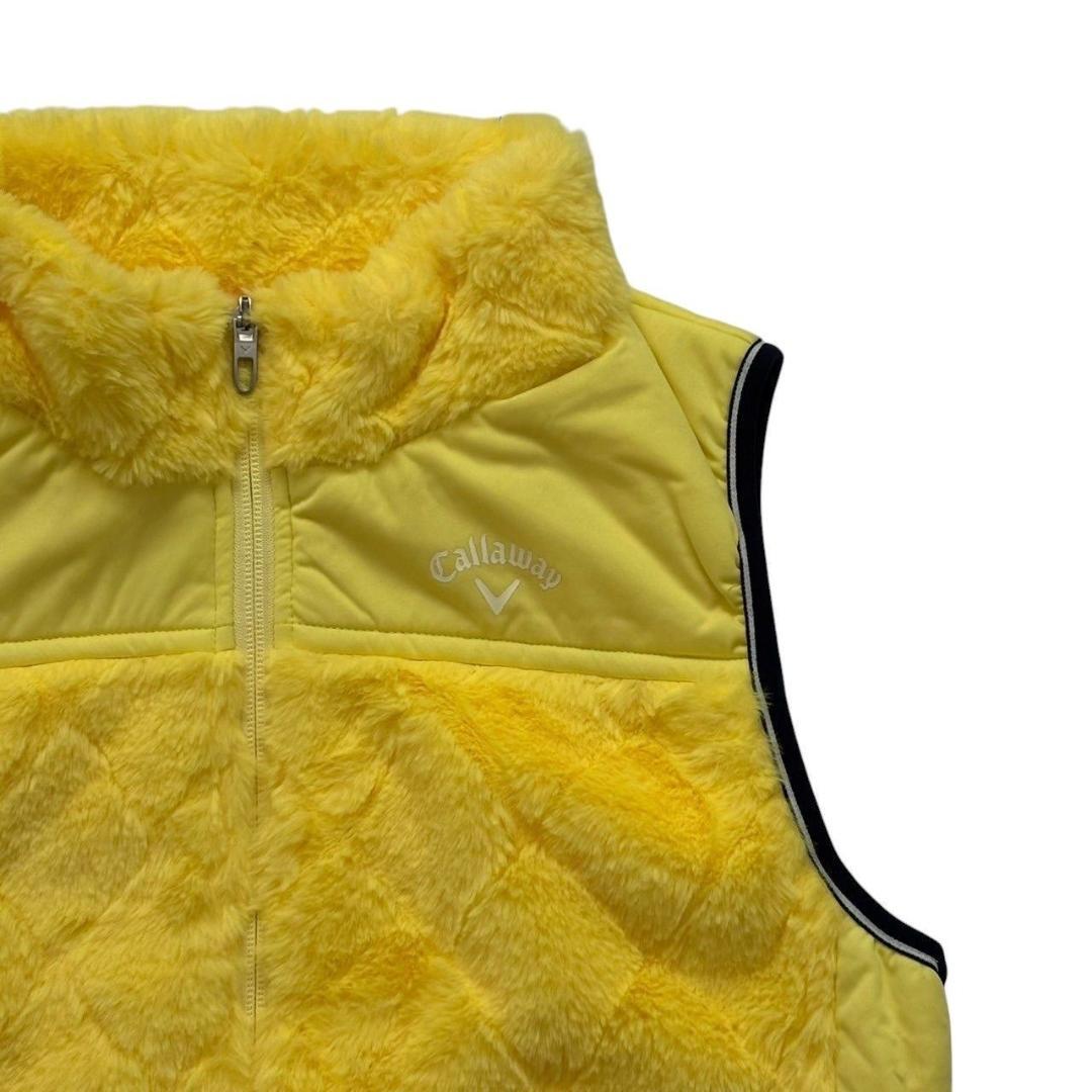 未使用　Callaway キャロウェイ ベスト 黄 ボアベストゴルフウェア