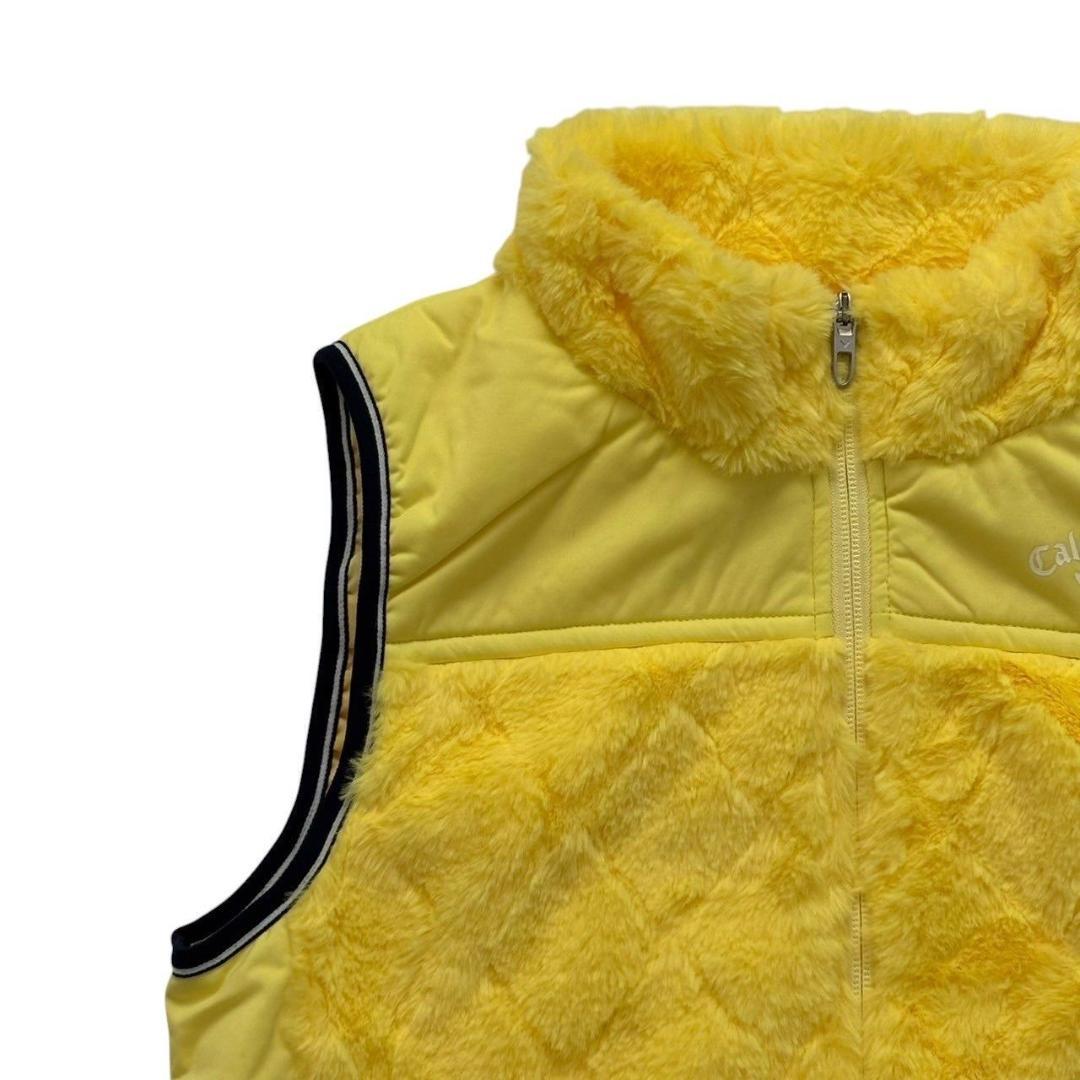 未使用　Callaway キャロウェイ ベスト 黄 ボアベストゴルフウェア