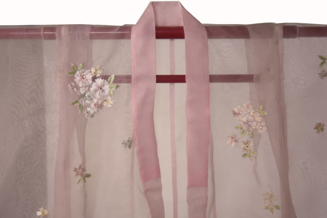 和装　女の子　着物　羽衣　ピンク