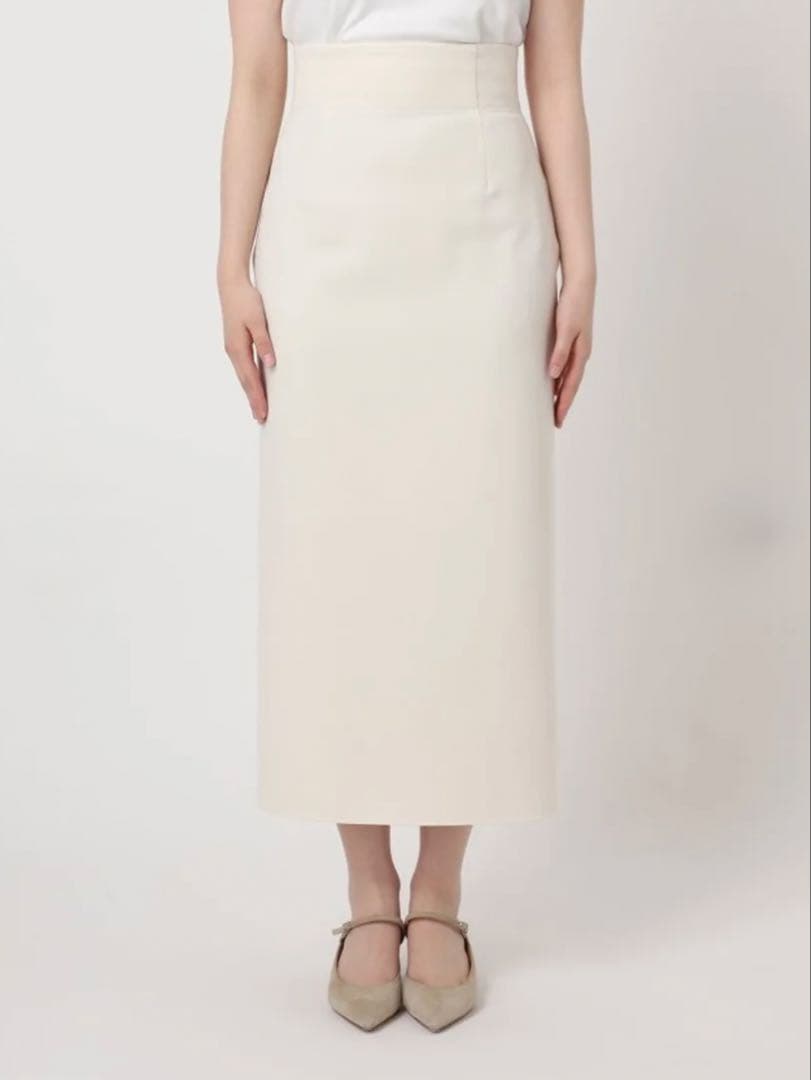 NOBLE ノーブル　ジャージーライクカラータイトスカート