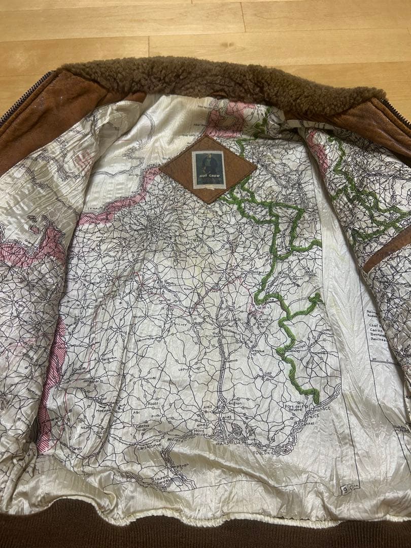 ブラウンレザー フライトジャケット