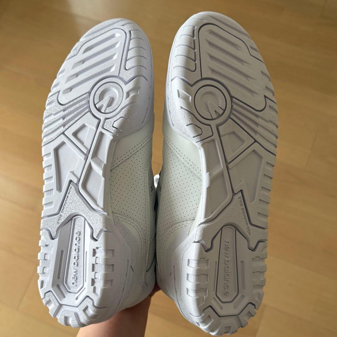 New Balance ホワイトスニーカー BB550 WWW 24.5cm D