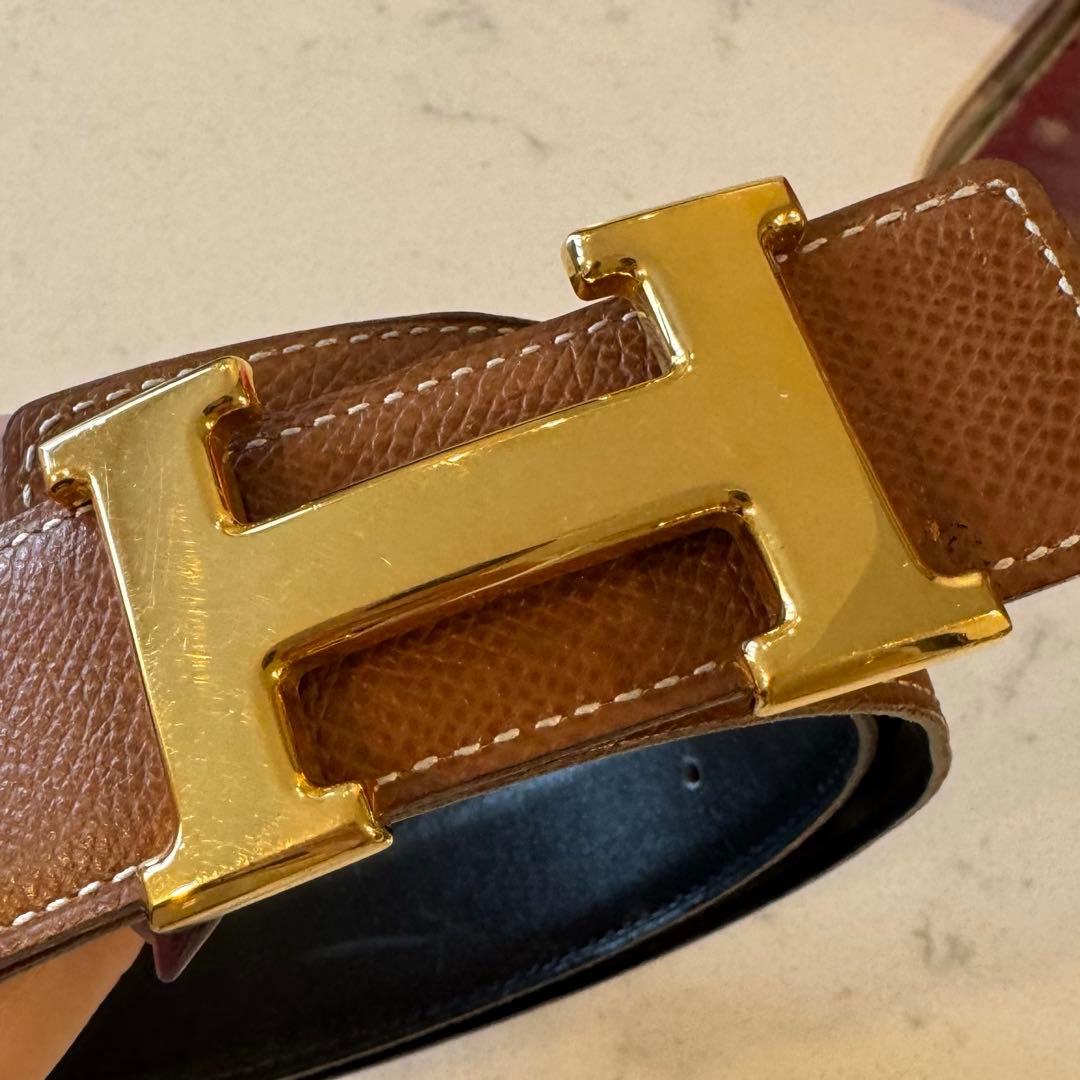 【美品】人気サイズ・カラー♡コンスタンス　Hベルト70ブラック×ベージュ