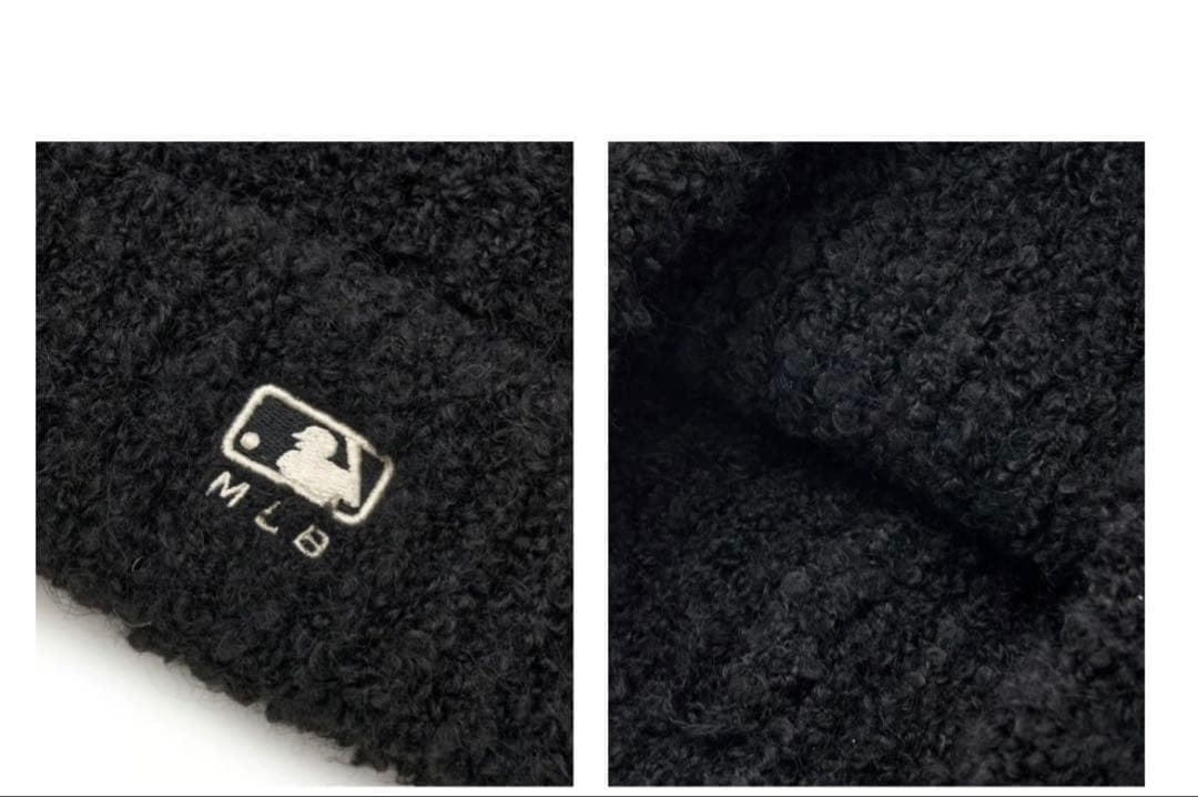 韓国　MLB korea 猫耳　ニット帽　ブラック　オンライン完売品