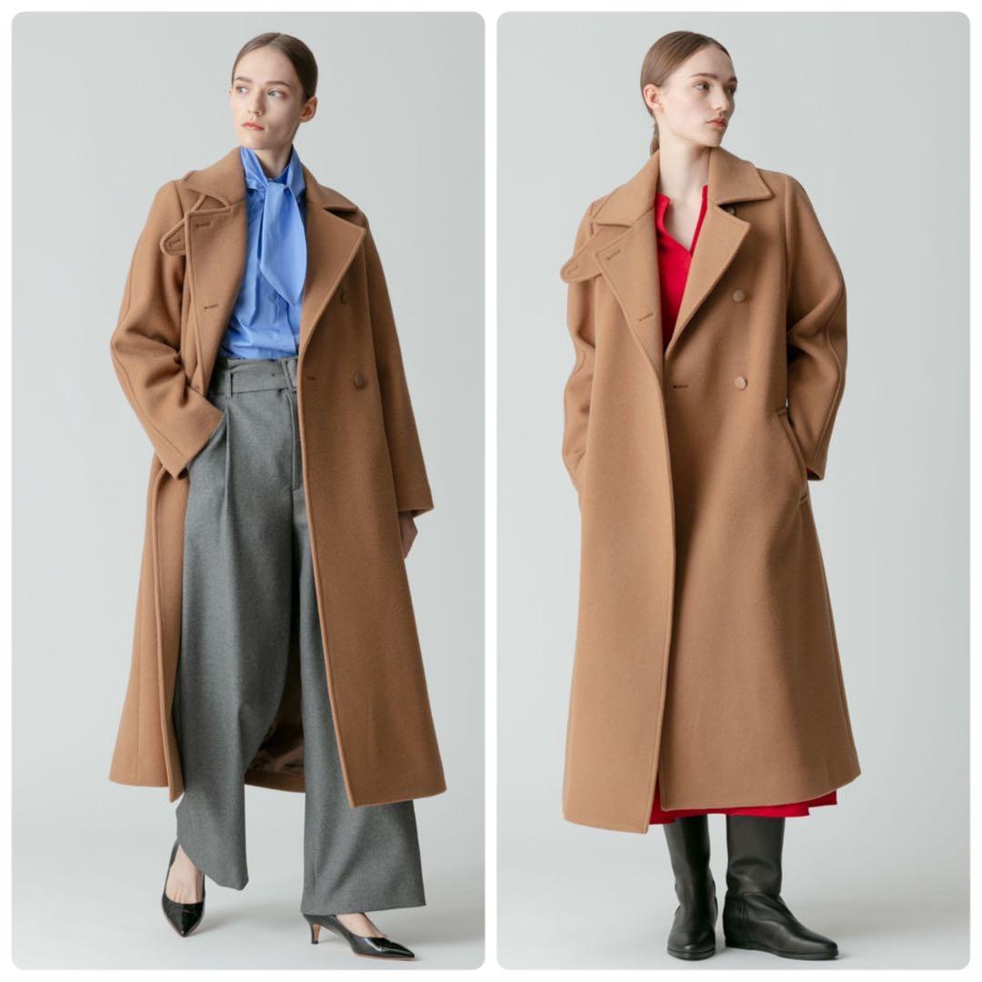 極美品　アルアバイル スプリットラグランロングコート ベルテッドコート 日本製