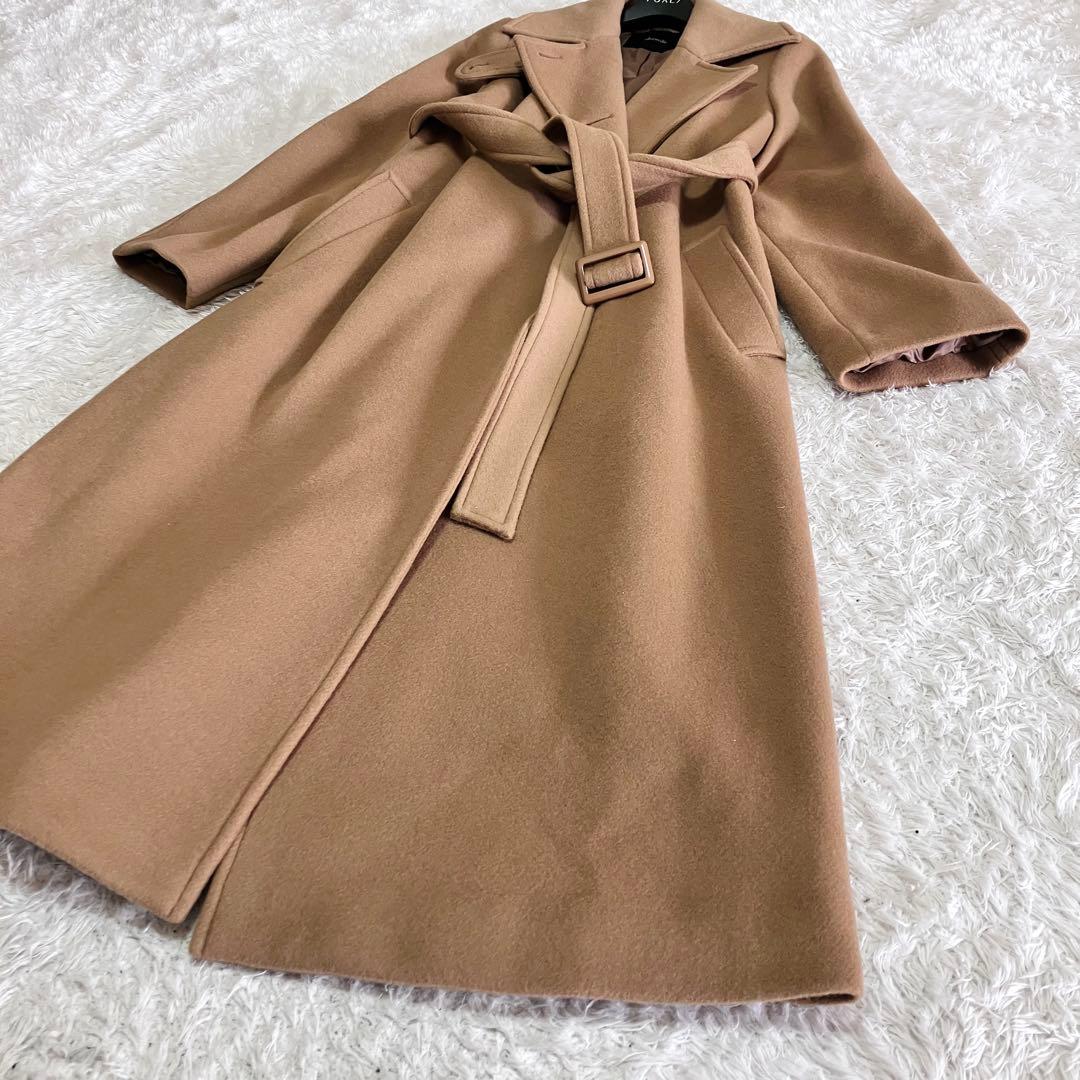 極美品　アルアバイル スプリットラグランロングコート ベルテッドコート 日本製