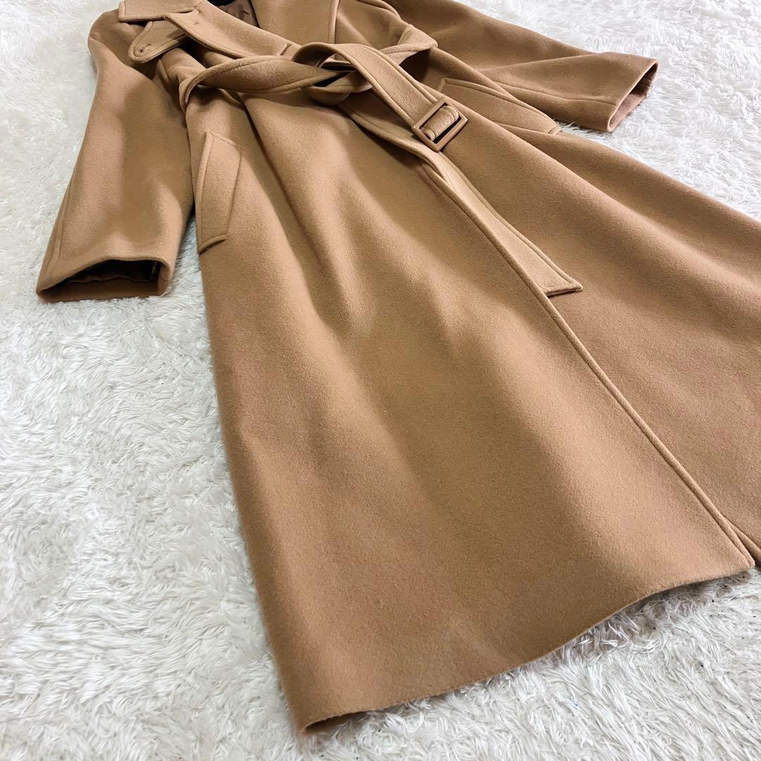 極美品　アルアバイル スプリットラグランロングコート ベルテッドコート 日本製