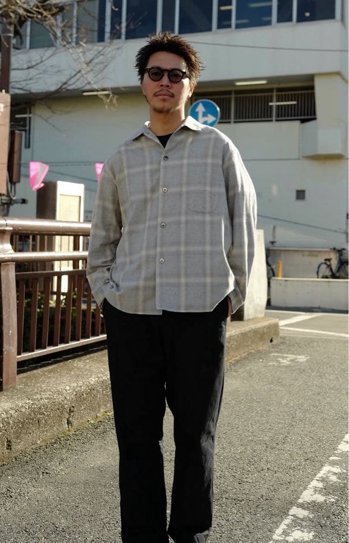 echeveriaBack Gather Check Shirt 2 OVYの通販はau PAY マーケット