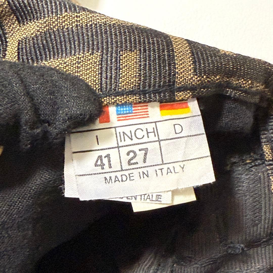 ✨使用感なし 極美品✨ フェンディ ズッカ柄 パンツ 金ボタン