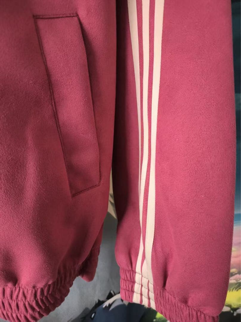新年限定モデル アディダス 新中式 ジップアップジャケット ローズレッド XL
