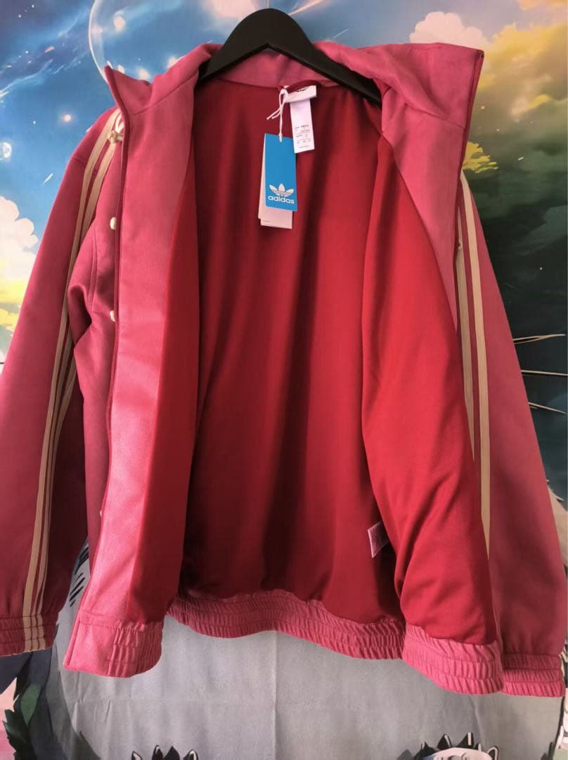 新年限定モデル アディダス 新中式 ジップアップジャケット ローズレッド XL