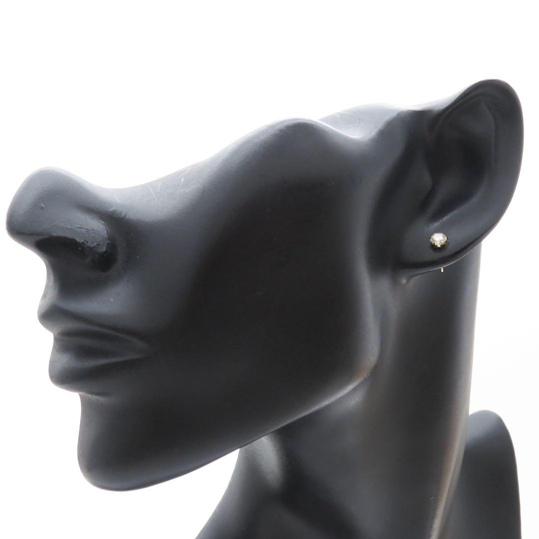 y*a様 【本物保証】K18YG 天然ダイヤモンド 0.221ct ピアス　中宝