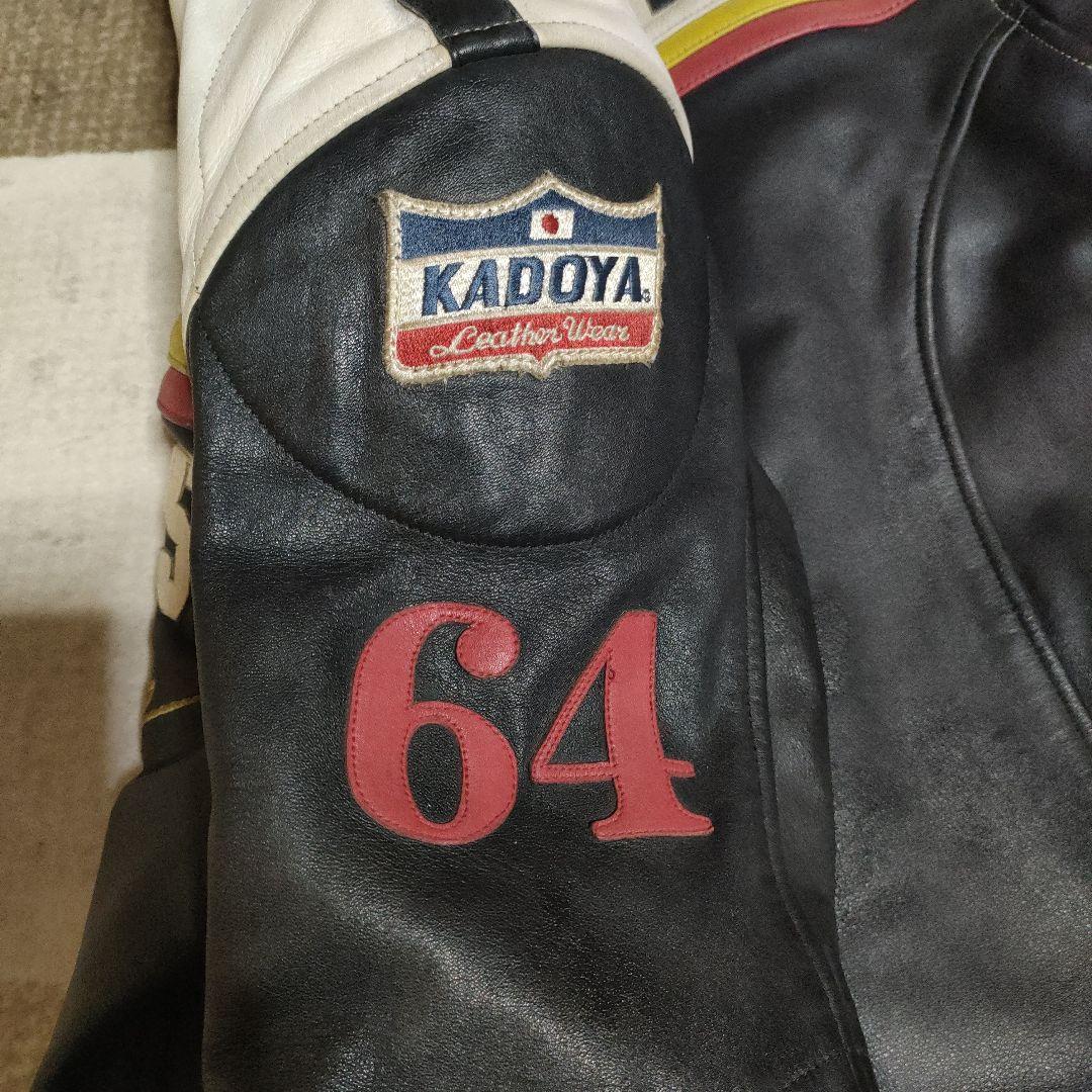 レア　KADOYA BLACK HORSE Racing 本革ジャケット 　Ｌ