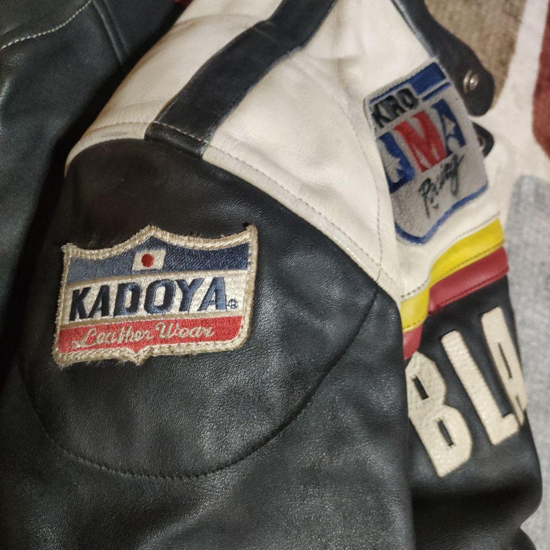 レア　KADOYA BLACK HORSE Racing 本革ジャケット 　Ｌ