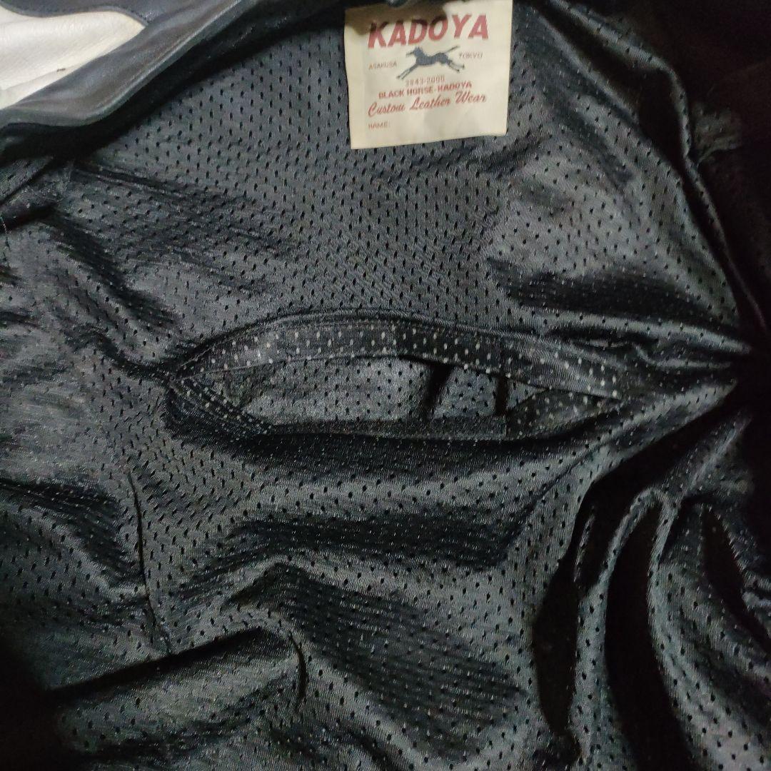 レア　KADOYA BLACK HORSE Racing 本革ジャケット 　Ｌ